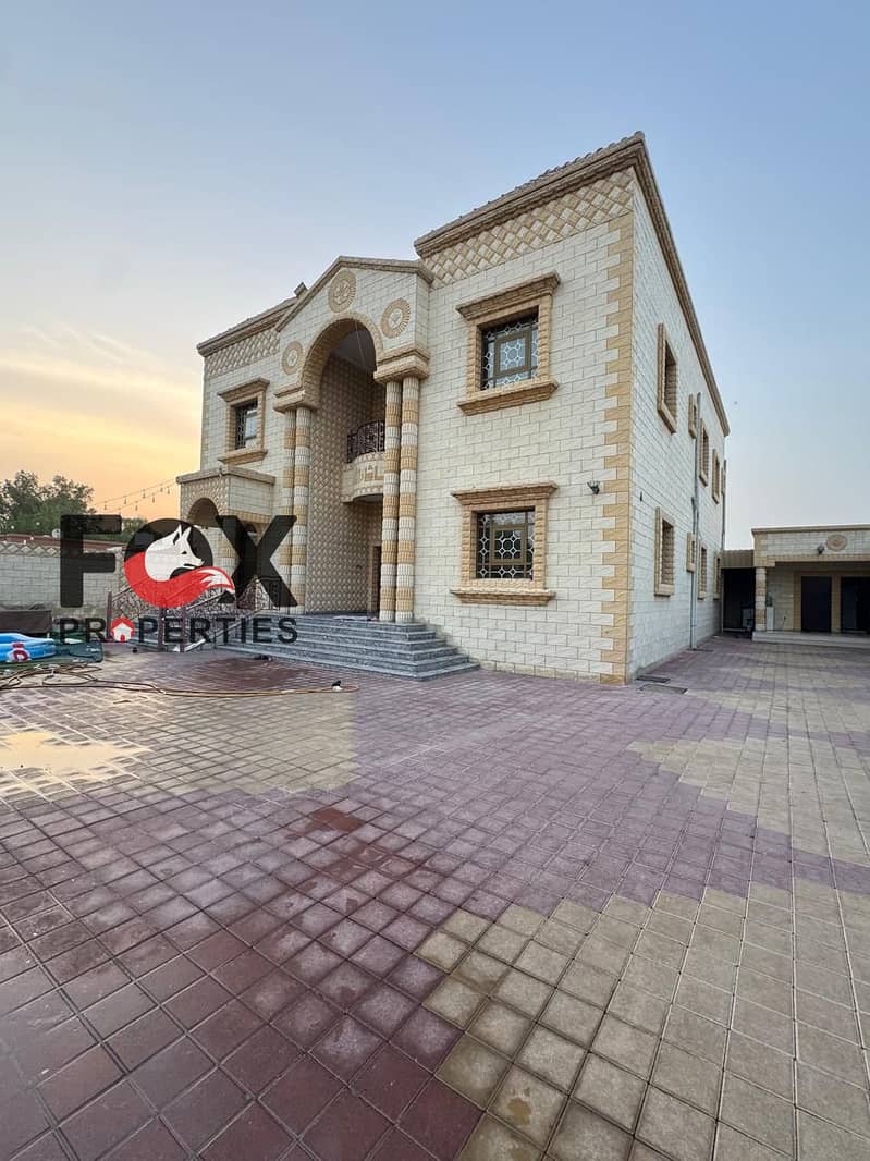 Villa for sale in Al Rawda 3, Ajman | 7 master bedrooms, 2 majlis, annex, 9,000 sq. ft land, 5,500 sq. ft built-up, price AED 3,500,000